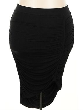 Torrid Black Ruched High-Low Pencil Skirt